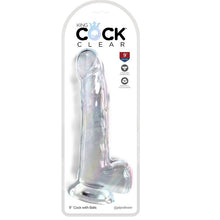 KING COCK - CLEAR DILDO CON TESTÍCULOS 20.3 CM TRANSPARENTE