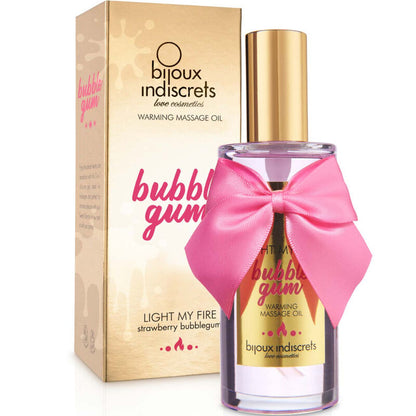 Bijoux Indiscrets Light My Fire Aceite Masaje Efecto Calor Sabor Chicle – Aceite Comestible Para Momentos Inolvidables