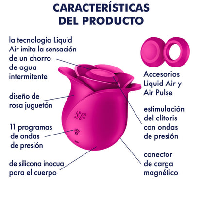 Comprar Satisfyer Air Pulse Pro 2 Modern Blossom – Vibrador Con Tecnología De Ondas De Presión Para Placer Innovador-Noxtic