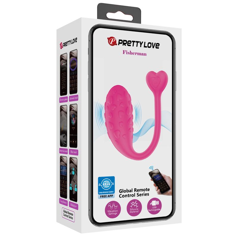 Pretty Love Huevo Vibrador Fisherman Rosa – Diseño Discreto Con Control Desde App