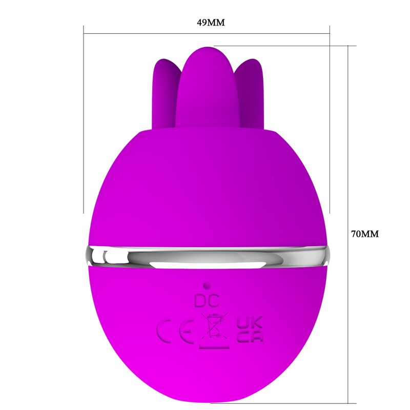 PRETTY LOVE - GEMINI BALL ROUND PURPLE SILICONE VIBRATOR