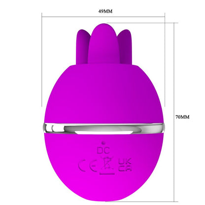PRETTY LOVE - GEMINI BALL ROUND PURPLE SILICONE VIBRATOR