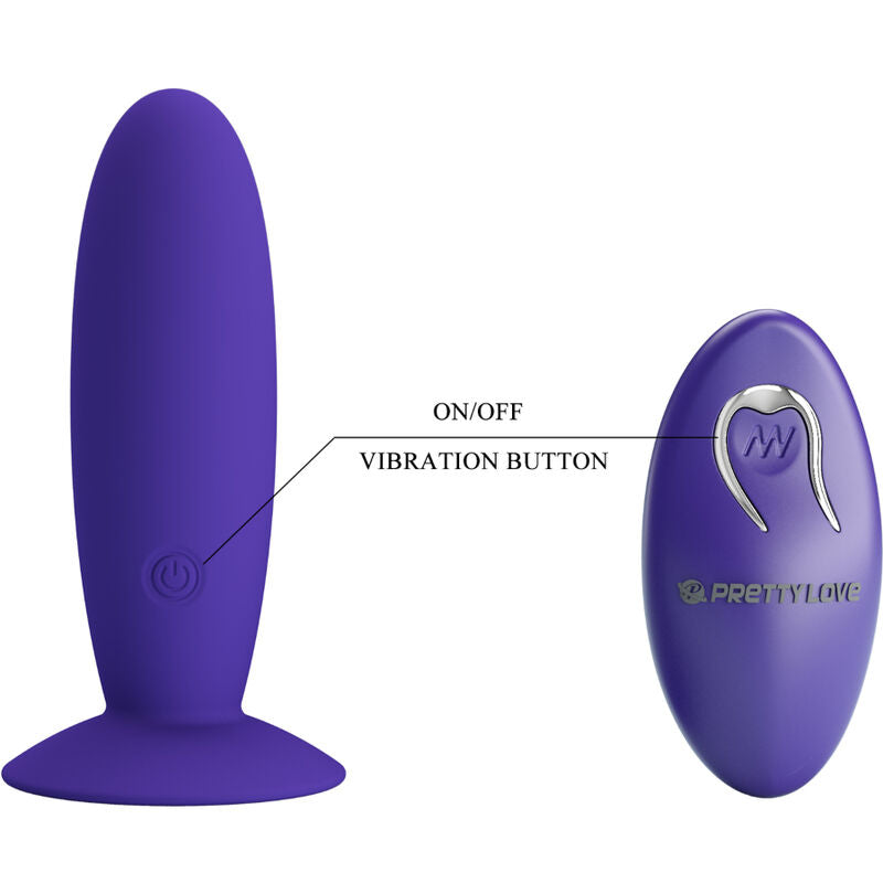 Pretty Love Youth Purple Plug – Vibratore con telecomando e design ergonomico per il piacere personale