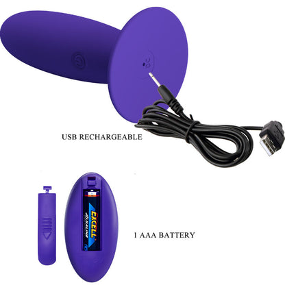 Pretty Love Youth Purple Plug – Vibratore con telecomando e design ergonomico per il piacere personale