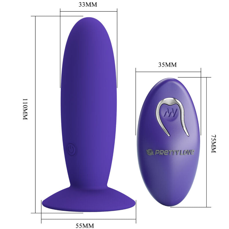 Pretty Love Youth Purple Plug – Vibratore con telecomando e design ergonomico per il piacere personale