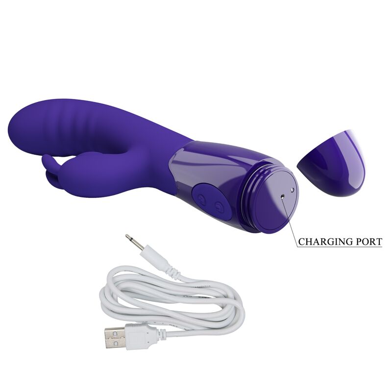 Comprar Pretty Love Cerberus Youth Vibrador Rabbit Violeta – Vibrador Recargable Con Diseño Elegante Y Curvado-Noxtic