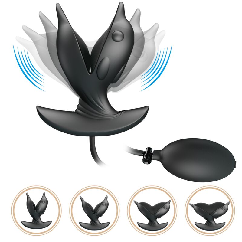 PRETTY LOVE Plug Anal Delfín Inflable – Juguete Erótico Recargable Para Placer Confiable