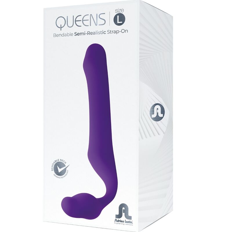 Adrien Lastic Queens Strap-On Flexible Violeta Talla L – Juguete Ideal Para Exploración Con Diseño Flexible