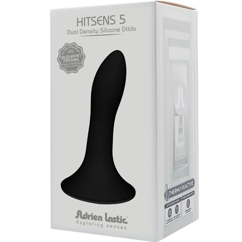 ADRIEN LASTIC Hitsens 5 Dildo in silicone nero – Design innovativo con doppia densità per un piacere unico