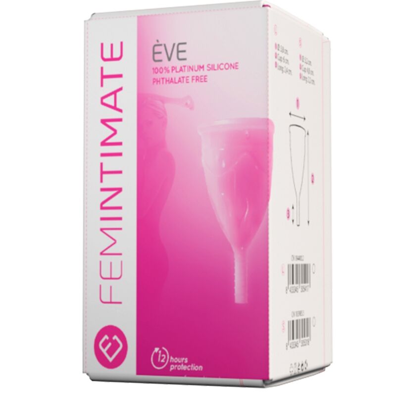 FEMINTIMATE Copa Menstrual EVE Talla L – Silicona Hipoalergénica Para Comodidad Diaria