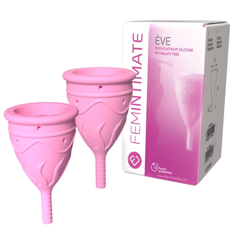 FEMINTIMATE Copa Menstrual EVE Talla L – Silicona Hipoalergénica Para Comodidad Diaria
