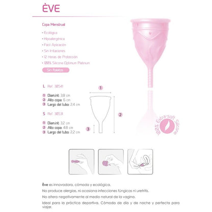 FEMINTIMATE Copa Menstrual EVE Talla L – Silicona Hipoalergénica Para Comodidad Diaria