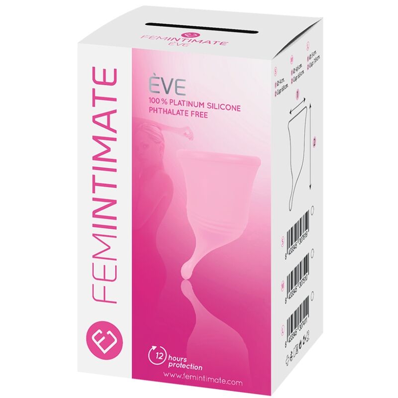 FEMINTIMATE Copa Menstrual Eve Talla L – Silicona Médica Ecológica Para Comodidad Durante Tu Ciclo