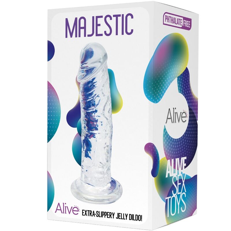 ALIVE Majestic Pene Realista Transparente 14.7 CM – Diseño Realista Para Una Experiencia Sensorial Única