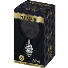 Comprar ALIVE Plug Anal Espiral Metal Con Pompón Negro Talla S – Diseño Elegante Para Una Experiencia Sensorial Única-Noxtic