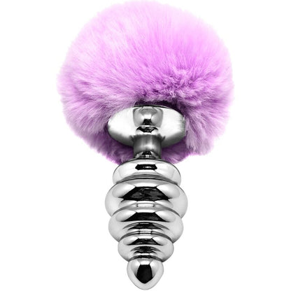 ALIVE Plug Anal Espiral Metal Violeta Talla M – Diseño Único Para Placer Sensorial