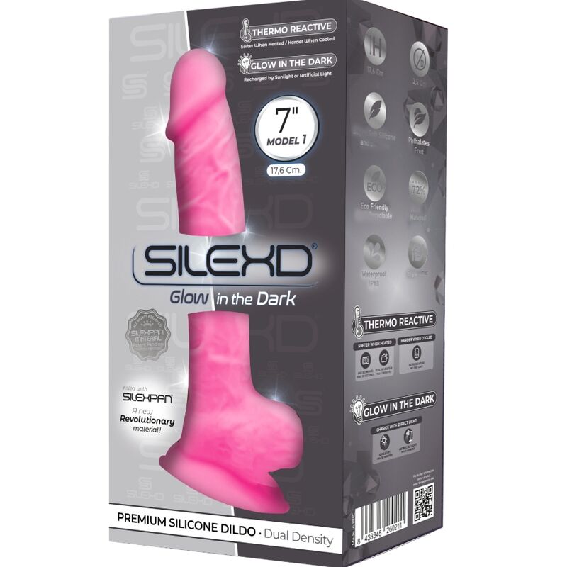Comprar SILEXD Modelo 1 Silicona Premium Rosa Fluorescente – Diseño Ergonómico Para Placer Íntimo-Noxtic
