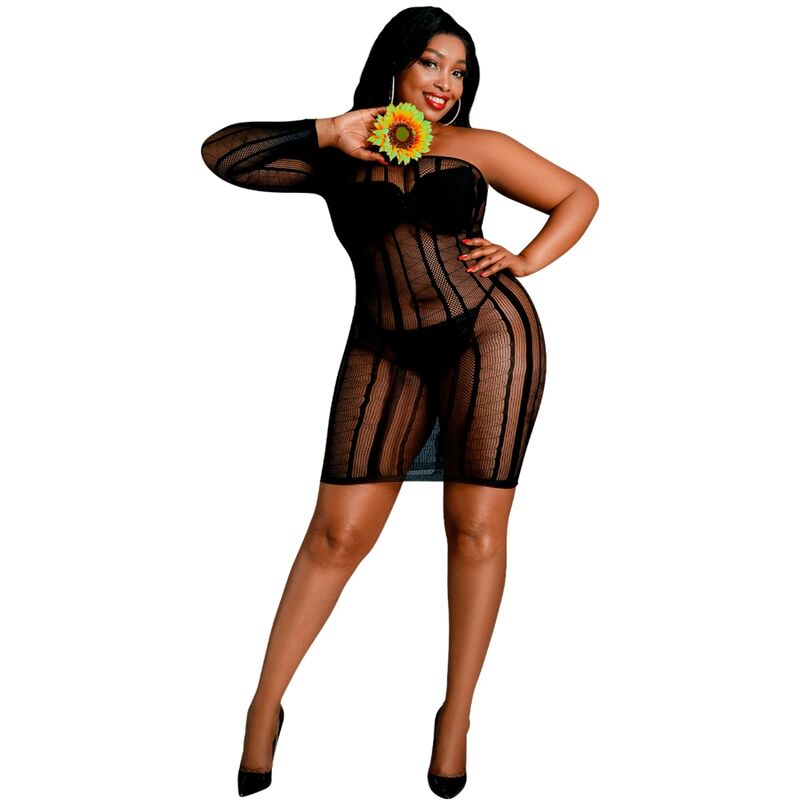 MOONLIGHT - MODEL 5 BLACK DRESS ONE SIZE / PLUS SIZE