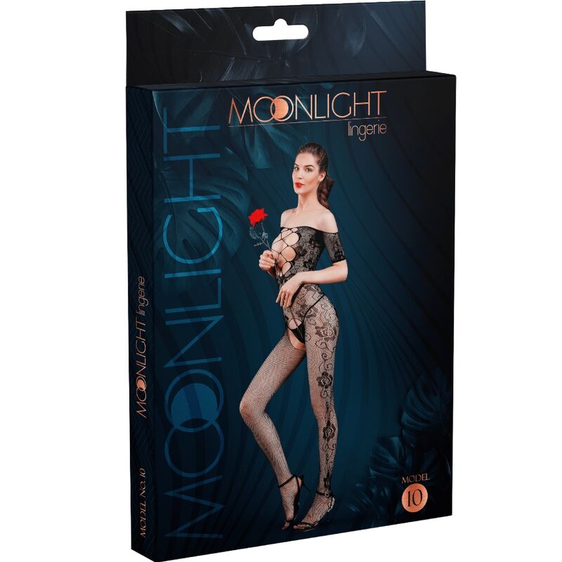 Comprar MOONLIGHT Modelo 10 Bodystocking Negro – Diseño Elegante Para Resaltar Tu Belleza Natural-Noxtic