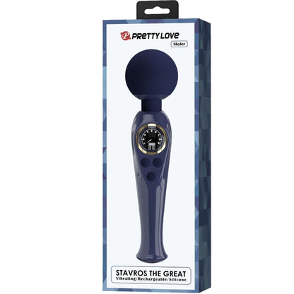 Comprar Pretty Love Skyler Vibrador Wand Azul – Diseño Ergonómico Con 10 Modos De Vibración-Noxtic