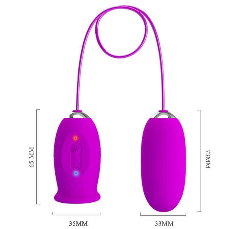 PRETTY LOVE - DAISY DUAL VIBRATING EGG RECHARGEABLE PURPLE