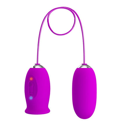 PRETTY LOVE - DAISY DUAL VIBRATING EGG RECHARGEABLE PURPLE