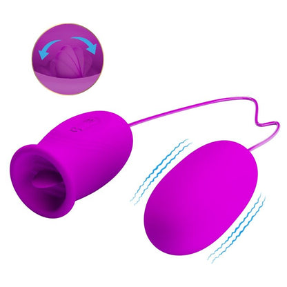 PRETTY LOVE - DAISY DUAL VIBRATING EGG RECHARGEABLE PURPLE