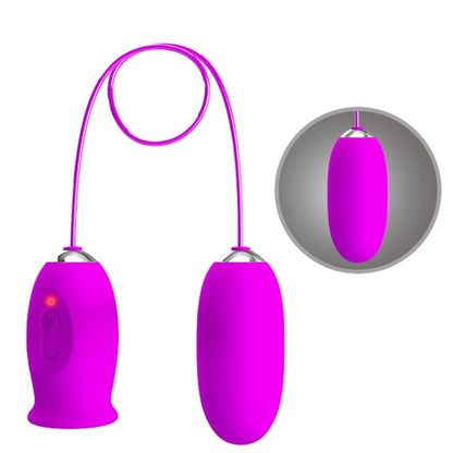 PRETTY LOVE - DAISY DUAL VIBRATING EGG RECHARGEABLE PURPLE