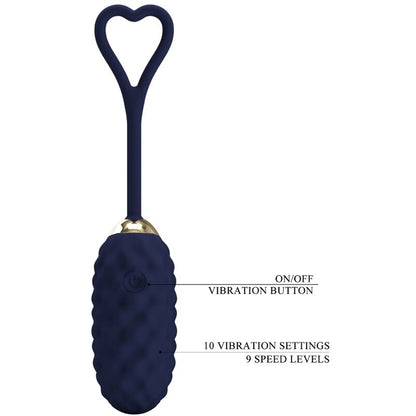 Comprar PRETTY LOVE Huevo Vibrador Control Remoto Azul – Silicona Médica Hipoalergénica Para Placer Seguro-Noxtic