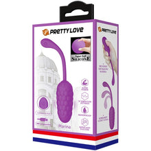 PRETTY LOVE Uovo Vibrante Viola Ricaricabile – Texture Marina per Esperienze Sensuali
