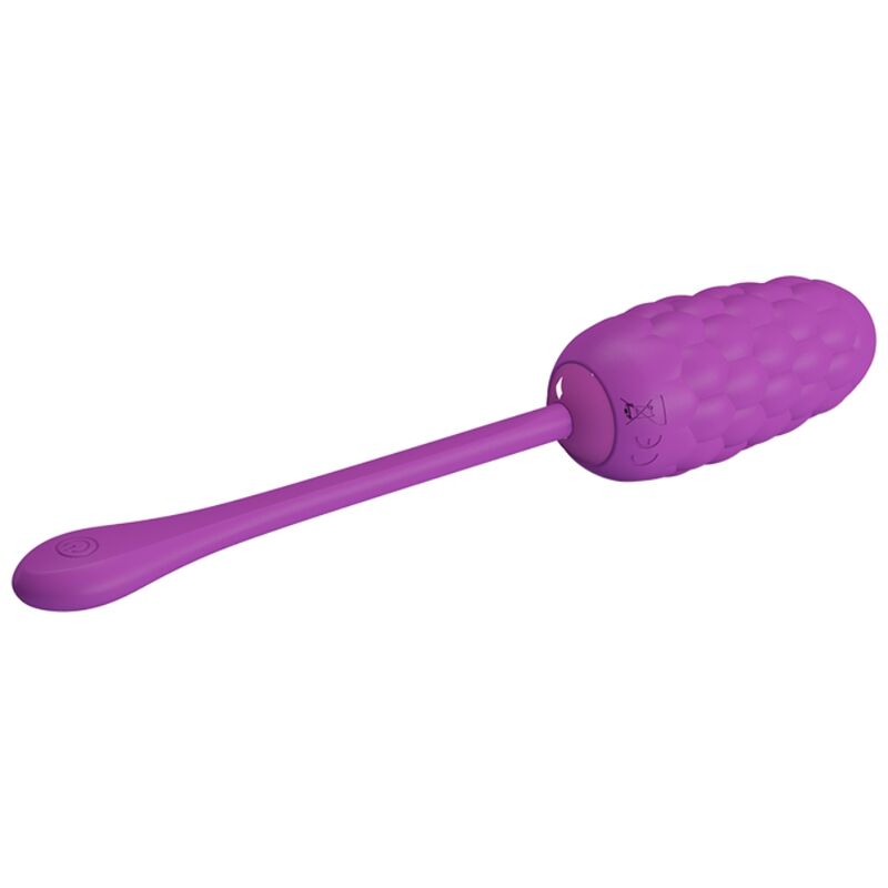 PRETTY LOVE Uovo Vibrante Viola Ricaricabile – Texture Marina per Esperienze Sensuali