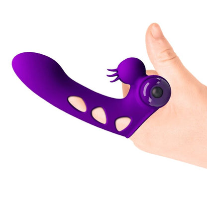 PRETTY LOVE Orlando Funda De Dedo Vibrador Morado – Diseño Ergonómico Para Placer Personalizado