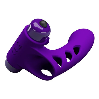 PRETTY LOVE Orlando Funda De Dedo Vibrador Morado – Diseño Ergonómico Para Placer Personalizado