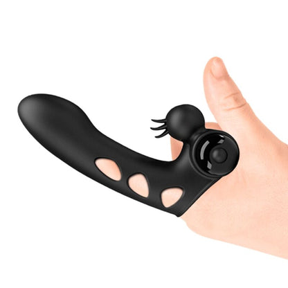 PRETTY LOVE Orlando Black Vibrating Finger Sleeve – Stimolazione precisa con design ergonomico