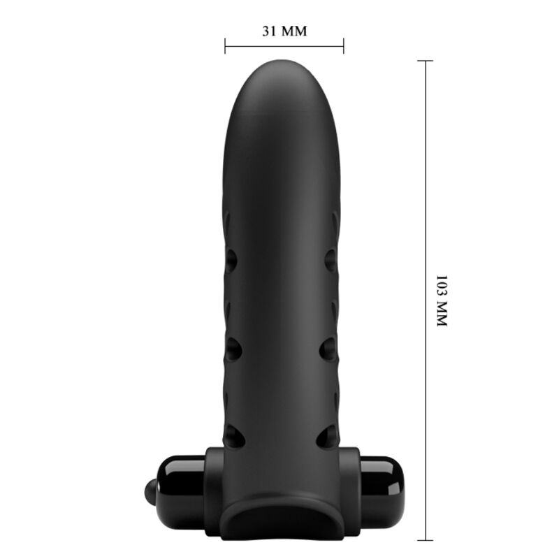 Pretty Love Vance Funda Dedo Vibrador Conejo Negro – Silicona Médica Para Placer Confiable