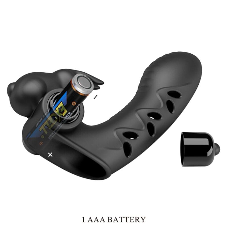 Pretty Love Vance Funda Dedo Vibrador Conejo Negro – Silicona Médica Para Placer Confiable