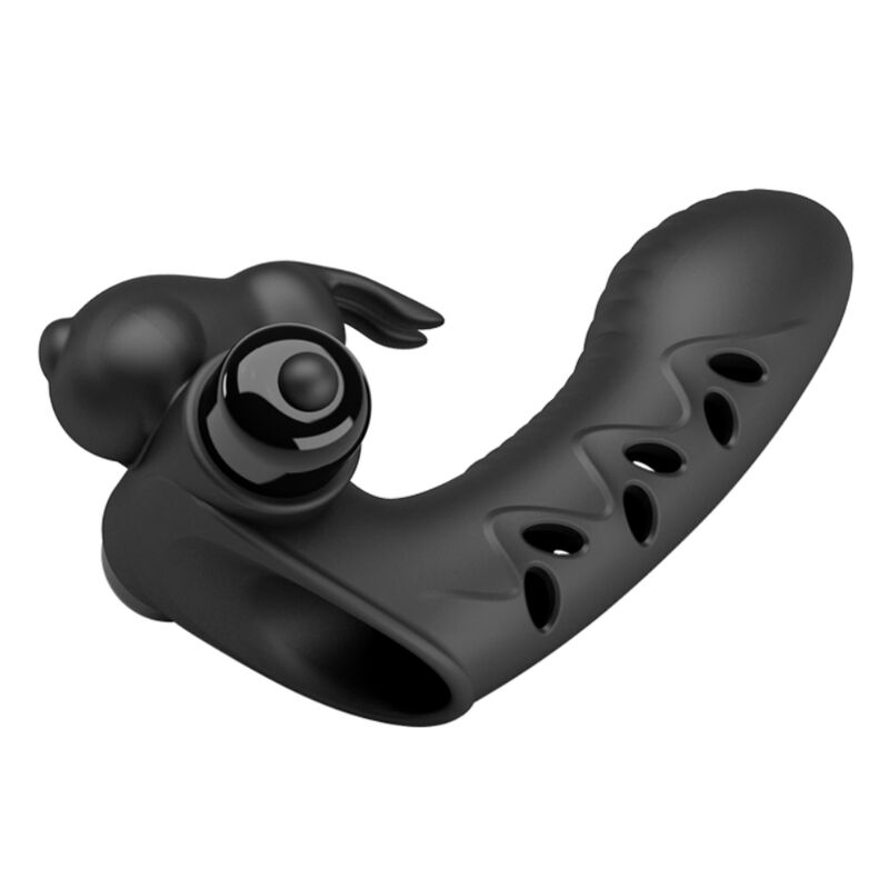 Pretty Love Vance Funda Dedo Vibrador Conejo Negro – Silicona Médica Para Placer Confiable