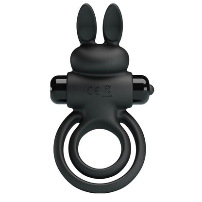 Comprar Pretty Love Anillo Vibrador Conejo Negro – Diseño Elegante Para Placer Sensual-Noxtic