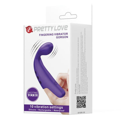 Pretty Love Gorgon Vibratore ricaricabile viola da dito – Design compatto per un elegante piacere personale