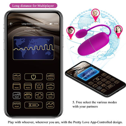Comprar PRETTY LOVE Nymph Huevo Vibrador Controlado Por App Violeta – Innovador Diseño Con Control Remoto Para Placer Personalizado-Noxtic