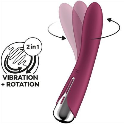 Satisfyer Spinning Vibe 1 Rosso – Vibratore rotante con design innovativo per un piacere maggiore