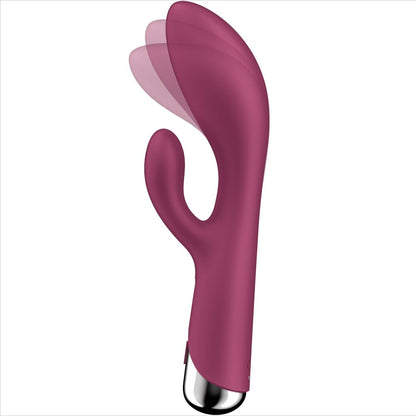 Satisfyer Spinning Rabbit 1 Rojo – Vibrador Recargable Con Estimulación Doble Para Placer Personalizado