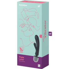 SATISFYER - TRIPLE LOVER PINK RABBIT VIBRATING MASSAGER