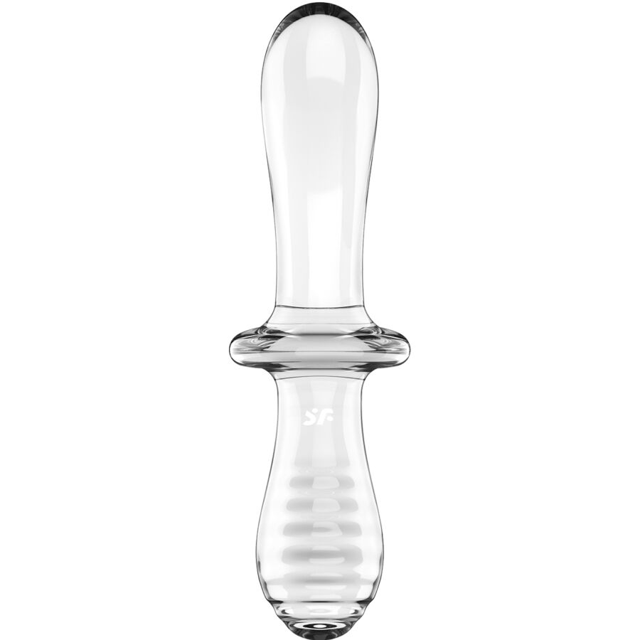 Dildo Satisfyer Double Crystal Trasparente – Design Elegante per il Piacere Sensoriale
