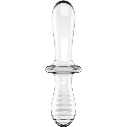 Dildo Satisfyer Double Crystal Trasparente – Design Elegante per il Piacere Sensoriale