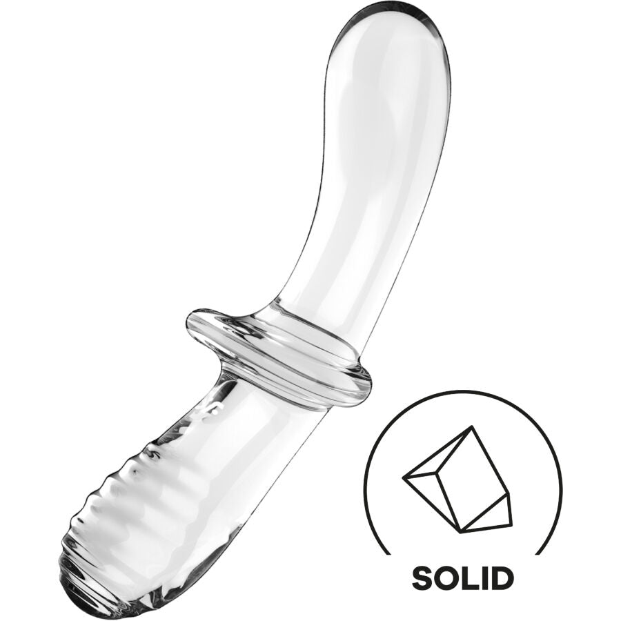 Dildo Satisfyer Double Crystal Trasparente – Design Elegante per il Piacere Sensoriale