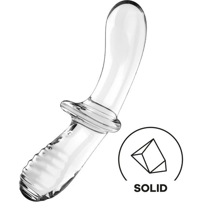 Dildo Satisfyer Double Crystal Trasparente – Design Elegante per il Piacere Sensoriale