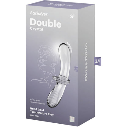 Dildo Satisfyer Double Crystal Trasparente – Design Elegante per il Piacere Sensoriale