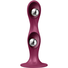 Dildo Satisfyer Double Ball-R Garnet – Giocattolo erotico in silicone ipoallergenico per una stimolazione unica
