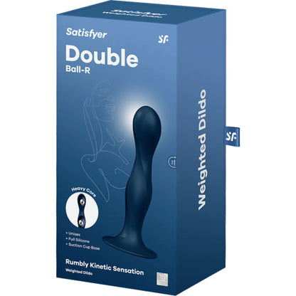 Dildo Satisfyer Double Ball-R Garnet – Giocattolo erotico in silicone ipoallergenico per una stimolazione unica